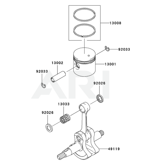 Piston & Crankshaft for KGT27B