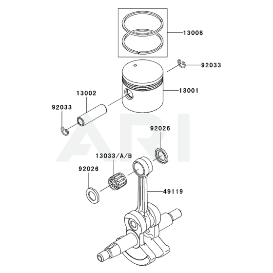 Piston/Crankshaft for KGT35A