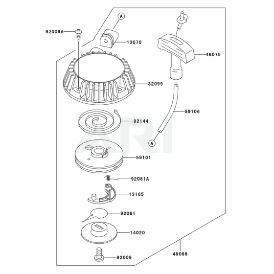 Starter for Kawasaki KHD600A