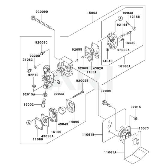 Carburettor for Kawasaki KHD600B