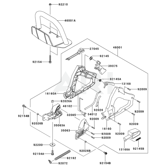 Pipe, Handle & Guard for KHDS750A