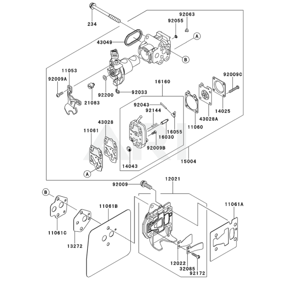 Carburettor for Kawasaki KHDS750A