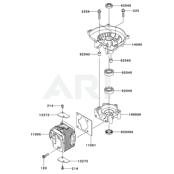 Cylinder/Crankcase for KHDS750A