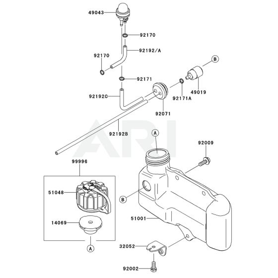 Fuel Tank & Valve for KHDS750A