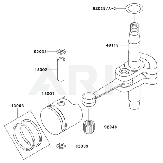 Piston & Crankshaft for KHS750BC