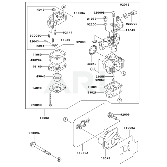 Carburettor for Kawasaki KHS750BC