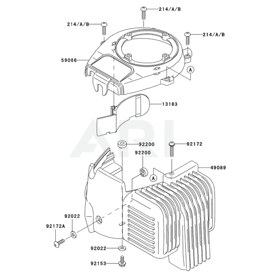Kawasaki KHS750BC Cooling Parts