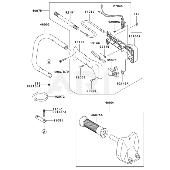 Kawasaki KHS750BC Handle