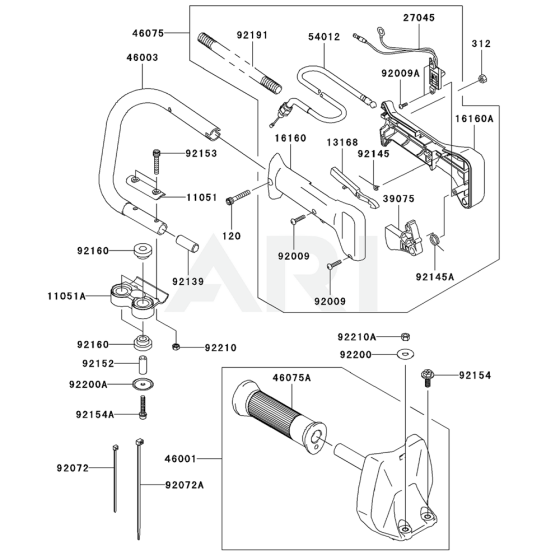 Pipe, Handle & Guard for KHSS750A
