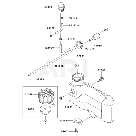 Fuel Tank & Valve for KHSS750A