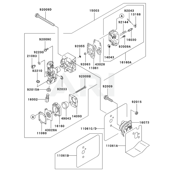 Carburettor for Kawasaki KHT600S