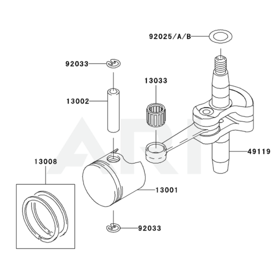 Piston & Crankshaft for KHT600SC