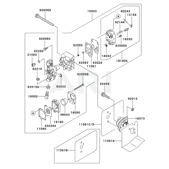 Carburettor for Kawasaki KHT600SC