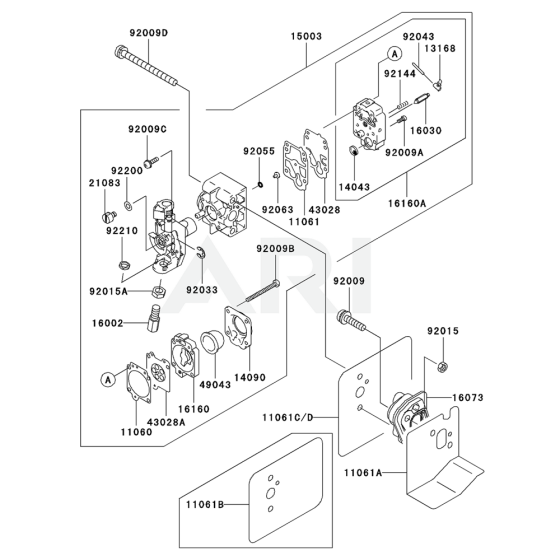 Carburettor for Kawasaki KHT750S
