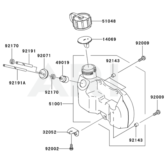 Fuel Tank & Valve for KHT750S