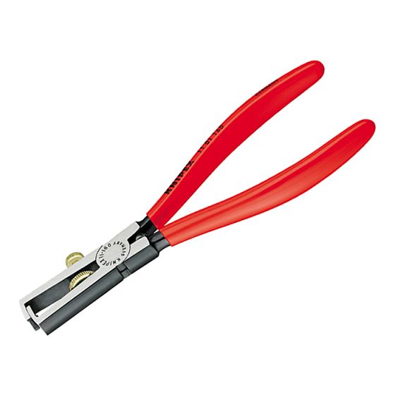 End Wire Insulation Stripping Pliers PVC Grip 160mm by Knipex - 11 01 160 SB