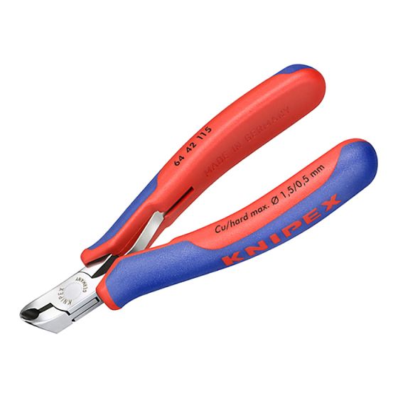 Electronic Diagonal End Cutting Nippers Short Head 115mm by Knipex - 64 42 115
