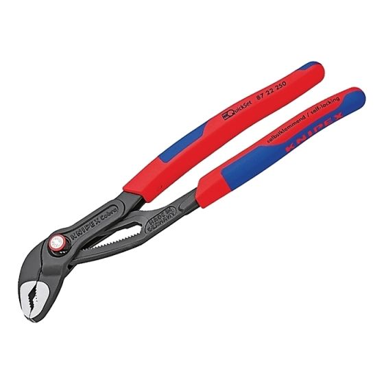 Cobra Quickset Waterpump Pliers Multi Component 250mm - 50mm Capacity by Knipex - 87 22 250 SB