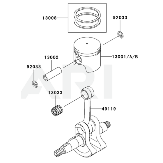 Piston/Crankshaft for KRB300A