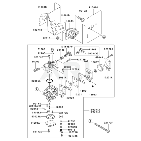 Carburettor for Kawasaki KRB300A
