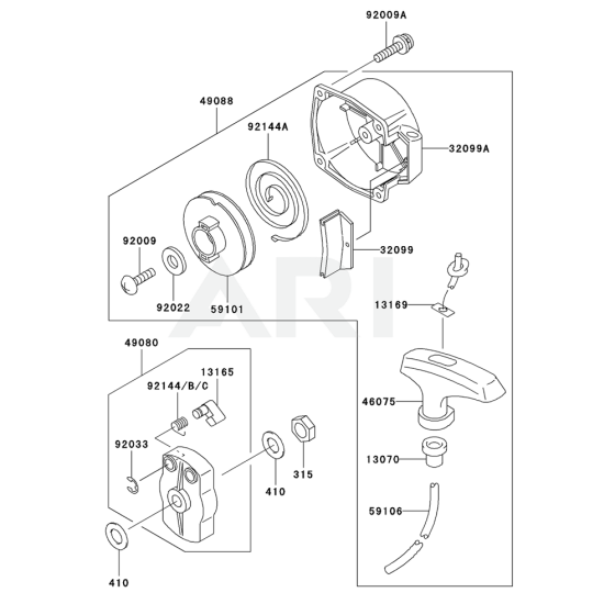 Starter for Kawasaki KRB400A