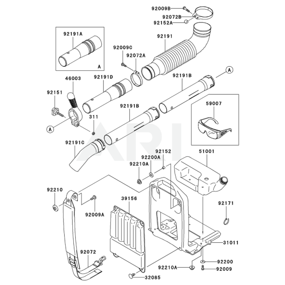 Frame/Coupling for KRB400A