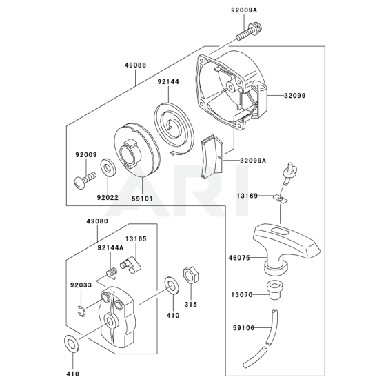 Starter for Kawasaki KRB400B