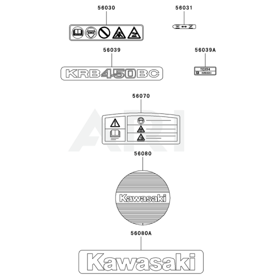 Label for Kawasaki Blower