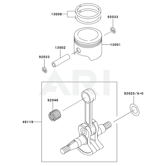 Piston/Crankshaft for KRB450BC