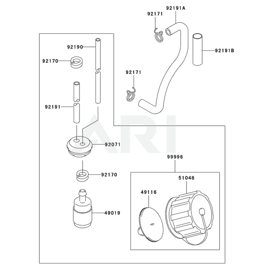 Fuel Tank & Valve for KRB450BC