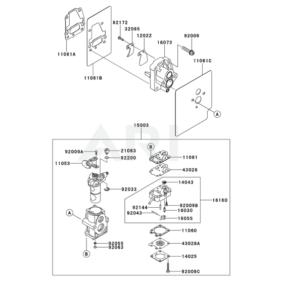 Carburettor for Kawasaki Blower