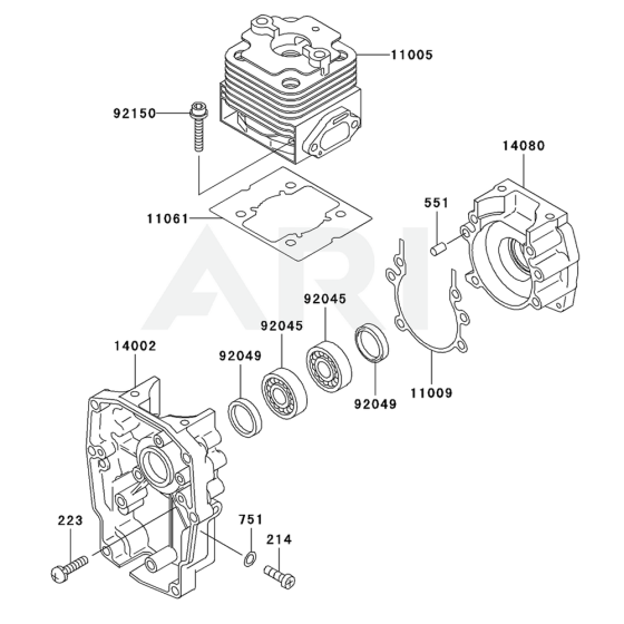 Cylinder/Crankcase for KRB700B