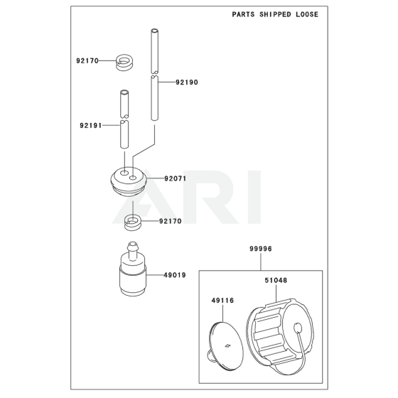 Fuel Tank/Valve for KRB700B