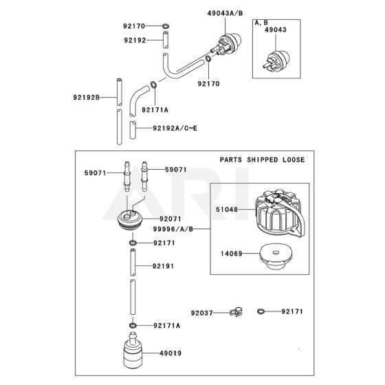 Fuel Tank & Valve for KRB750A