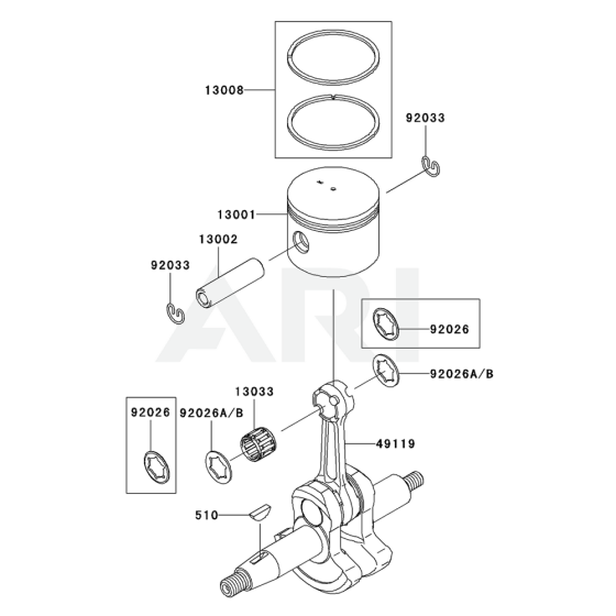 Piston/Crankshaft for KRB750AC