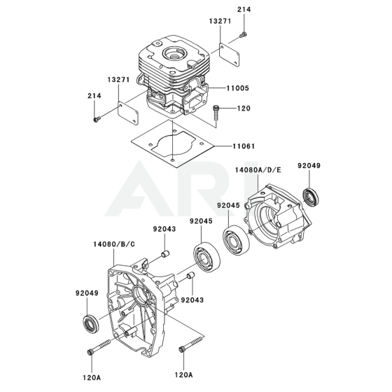 Cylinder/Crankcase for KRB750AC