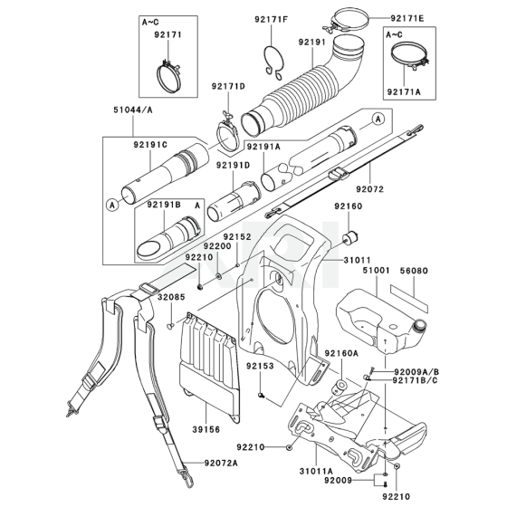 Frame/Coupling for KRB750B