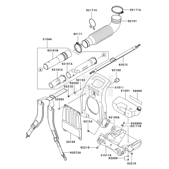 Frame/Coupling for Kawasaki Blower