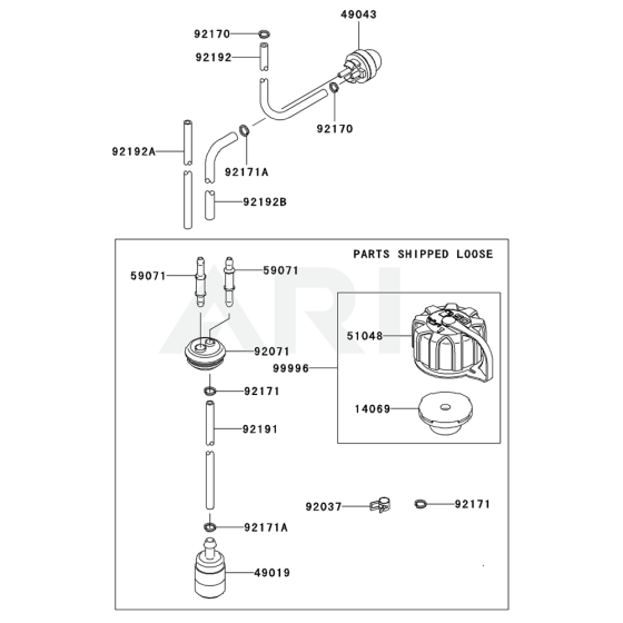 Fuel Tank & Valve for KRB750BC