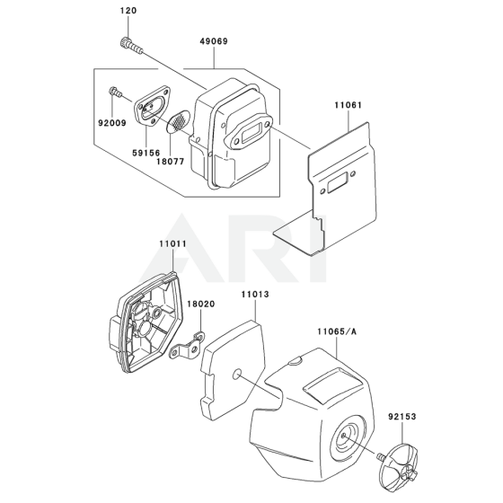 Air Filter/Muffler for KRH300A