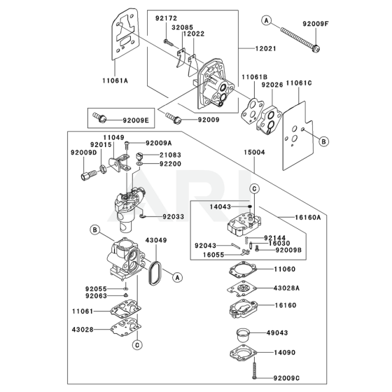 Carburettor for KRH300A Blower