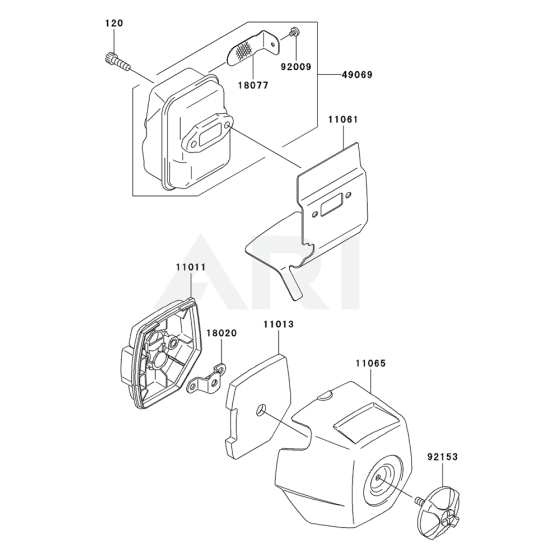 Air Filter & Muffler for KTF27A
