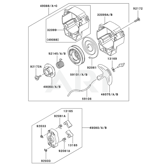 Starter for Kawasaki KTF27A