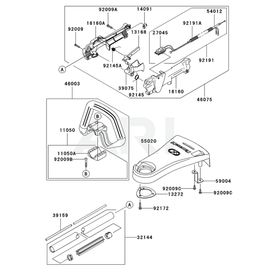 Pipe, Handle & Guard for KTF27AC