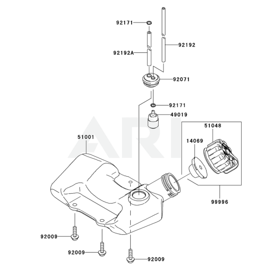 Fuel Tank & Valve for Kawasaki