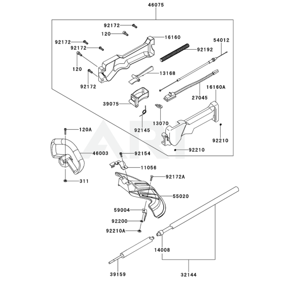Pipe, Handle & Guard for KTFR27A