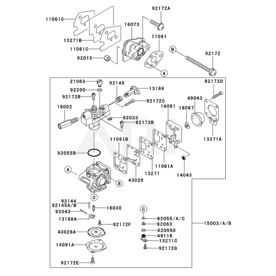 Carburettor for Kawasaki KTR27A