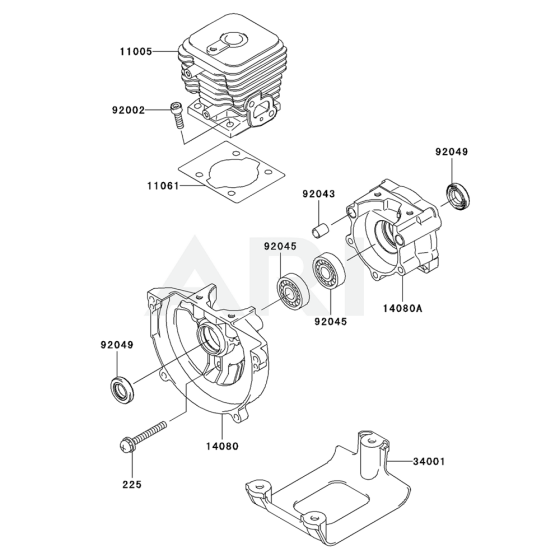 Cylinder/Crankcase for KTR27A