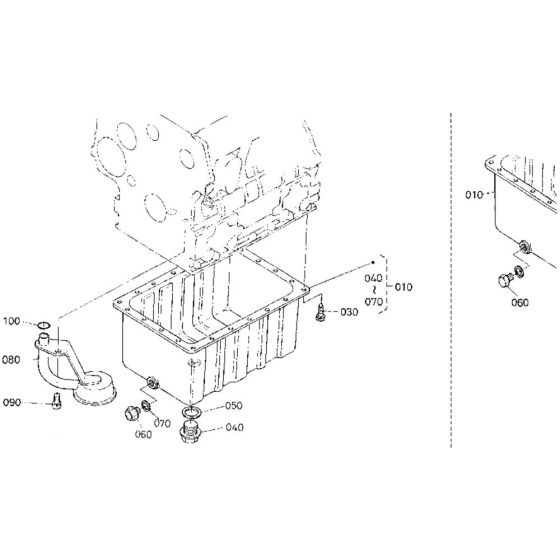 Oil Pan Assembly for Kubota D1105-E2B Engine