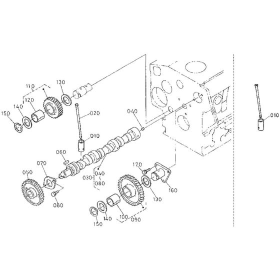 Camshaft Assembly for Kubota D1105-E2B Engine